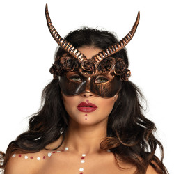 Škraboška s rohy voodoo